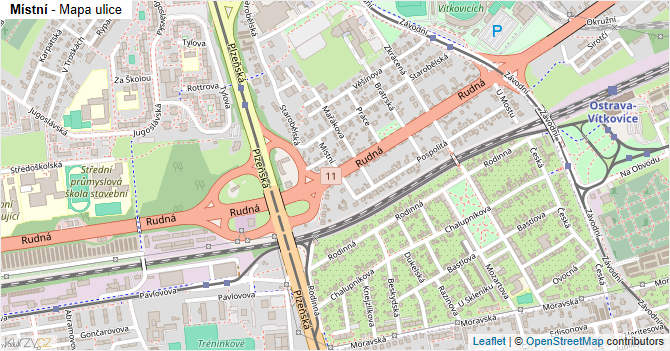 Místní - mapa ulice