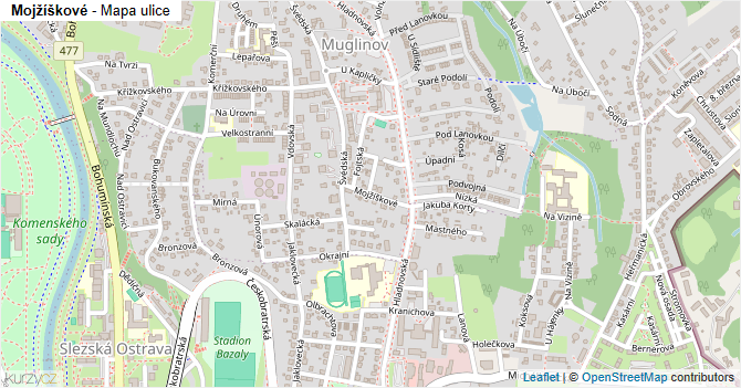 Mojžíškové - mapa ulice