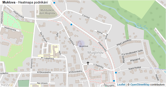 Muklova - mapa podnikání