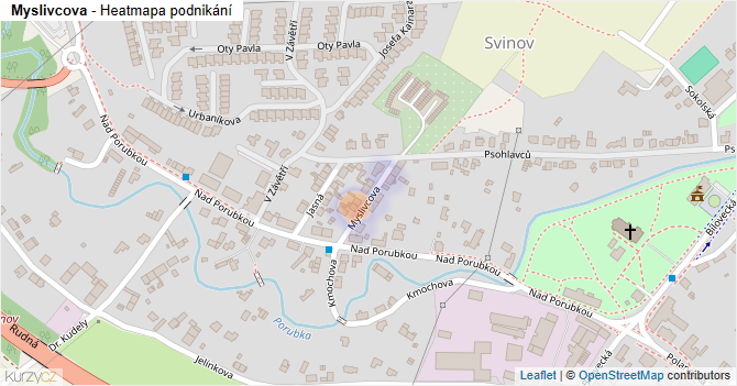Myslivcova - mapa podnikání