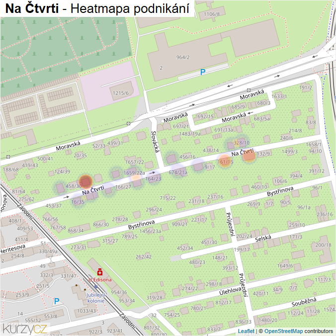 Mapa Na Čtvrti - Firmy v ulici.