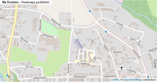 Na Druhém - mapa podnikání