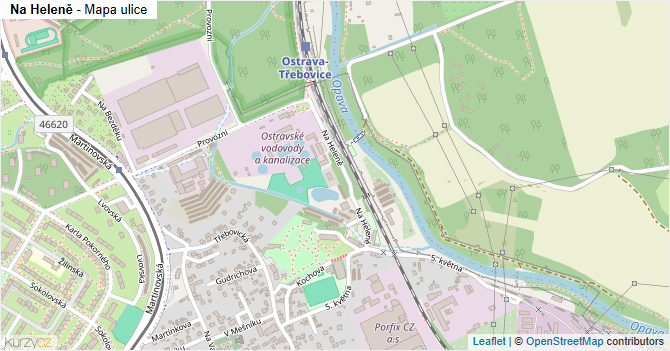 Na Heleně - mapa ulice