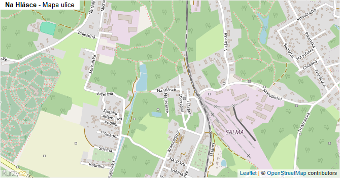 Na Hlásce - mapa ulice