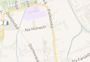 Na Honech v obci Ostrava - mapa ulice