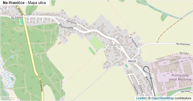 Na Hraničce - mapa ulice