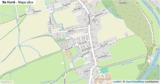 Na Hurtě - mapa ulice