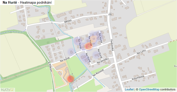 Na Hurtě - mapa podnikání