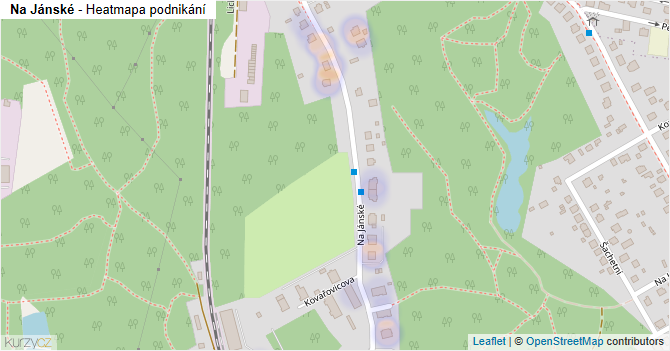 Na Jánské - mapa podnikání