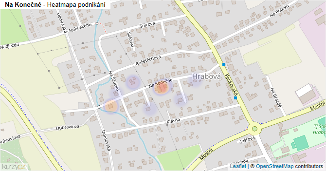 Na Konečné - mapa podnikání