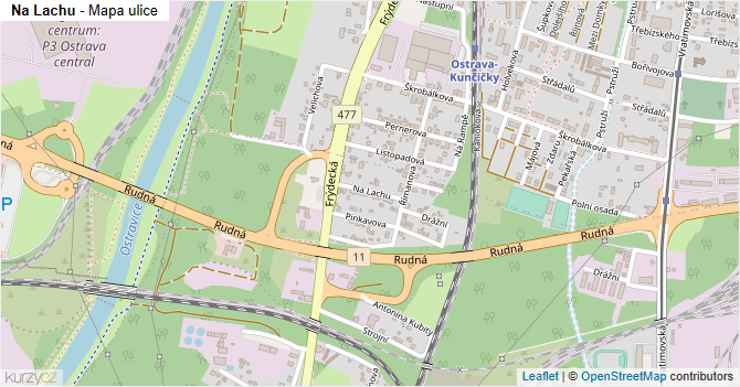 Na Lachu - mapa ulice