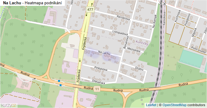 Na Lachu - mapa podnikání