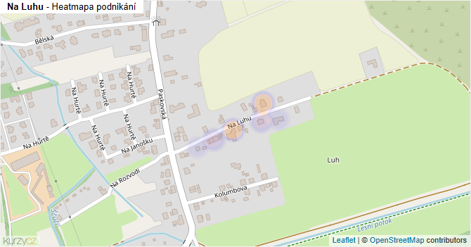 Na Luhu - mapa podnikání