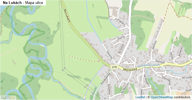 Na Lukách - mapa ulice