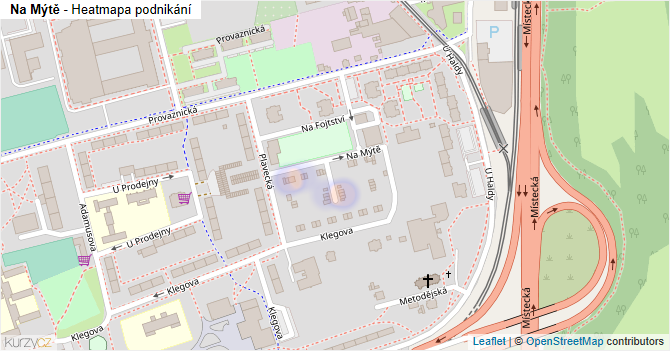 Na Mýtě - mapa podnikání
