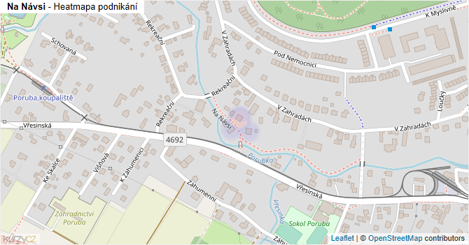 Na Návsi - mapa podnikání