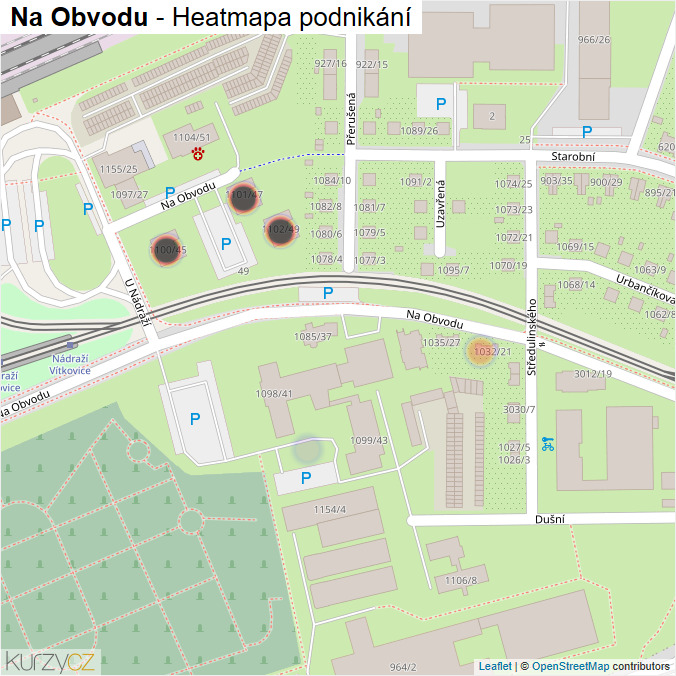 Mapa Na Obvodu - Firmy v ulici.