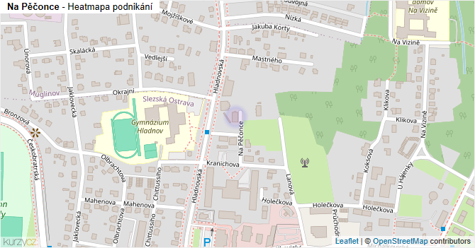 Na Pěčonce - mapa podnikání