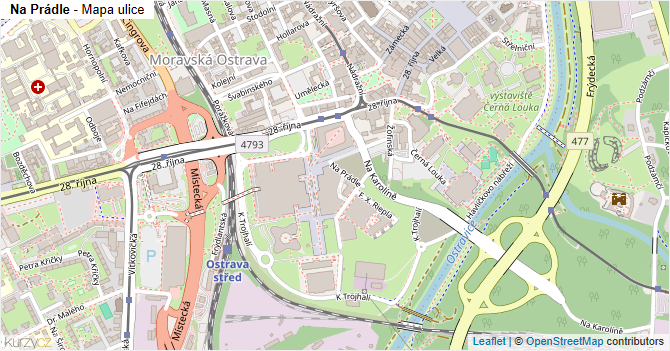 Na Prádle - mapa ulice