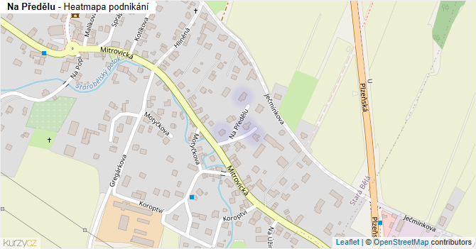 Na Předělu - mapa podnikání