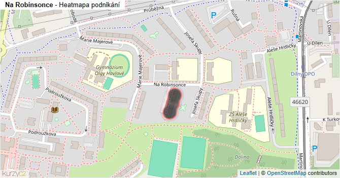 Na Robinsonce - mapa podnikání