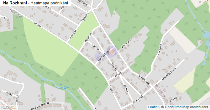 Na Rozhraní - mapa podnikání