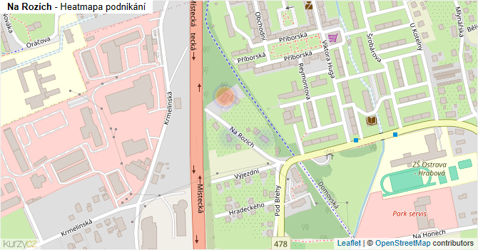 Na Rozích - mapa podnikání