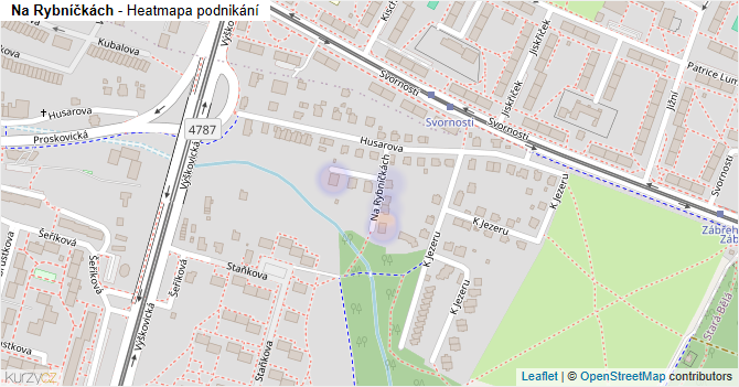 Na Rybníčkách - mapa podnikání