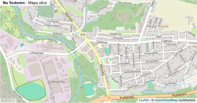 Na Sedmém - mapa ulice