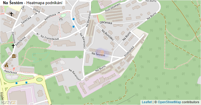 Na Šestém - mapa podnikání