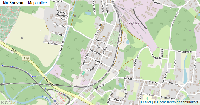 Na Souvrati - mapa ulice