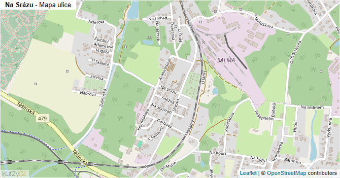 Na Srázu - mapa ulice