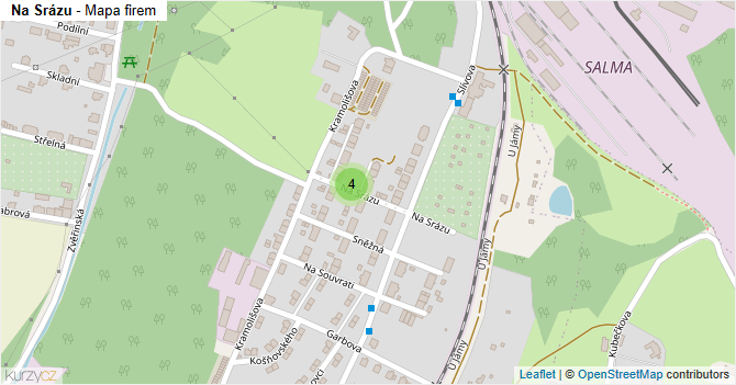 Na Srázu - mapa firem