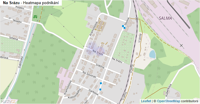Na Srázu - mapa podnikání