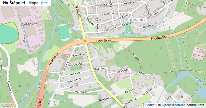 Na Štěpnici - mapa ulice