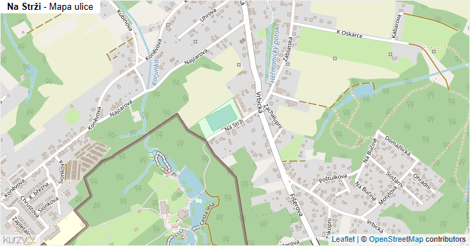 Na Strži - mapa ulice