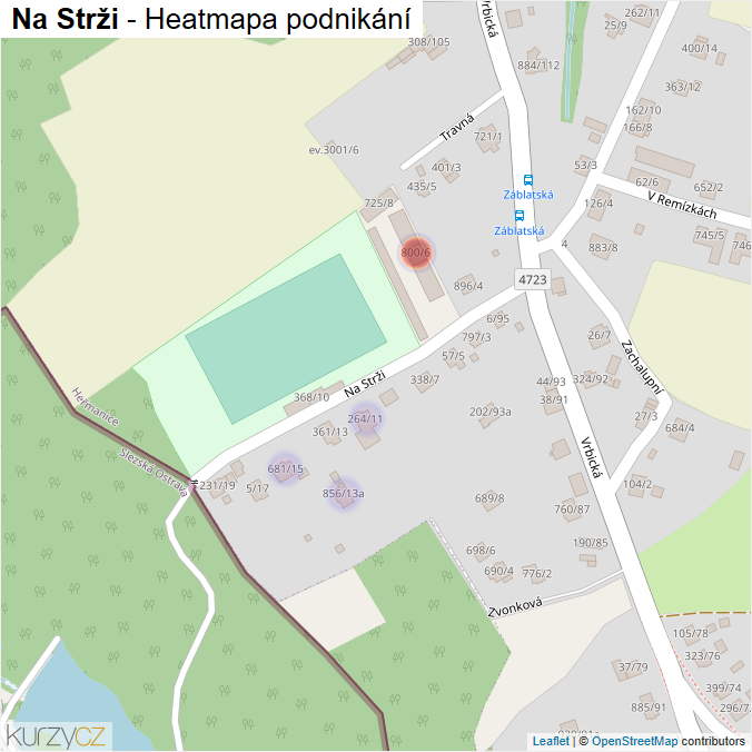 Mapa Na Strži - Firmy v ulici.