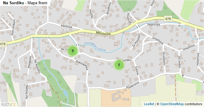 Na Surdíku - mapa firem