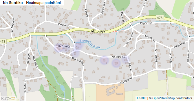 Na Surdíku - mapa podnikání