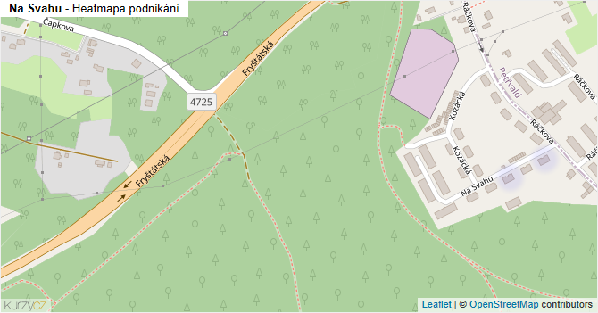 Na Svahu - mapa podnikání