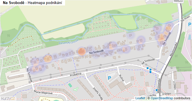 Na Svobodě - mapa podnikání