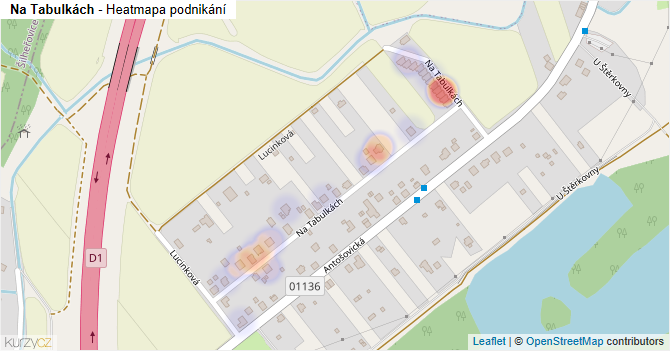 Na Tabulkách - mapa podnikání
