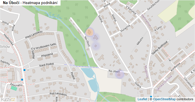 Na Úbočí - mapa podnikání