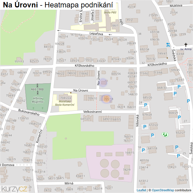 Mapa Na Úrovni - Firmy v ulici.