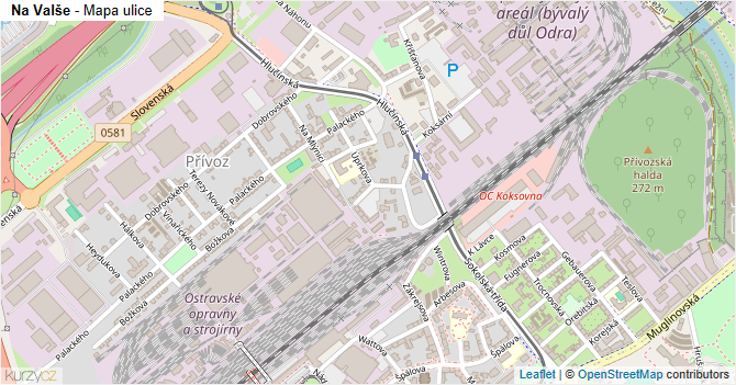Na Valše - mapa ulice