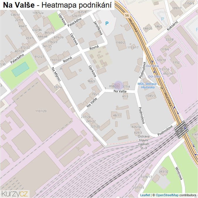 Mapa Na Valše - Firmy v ulici.