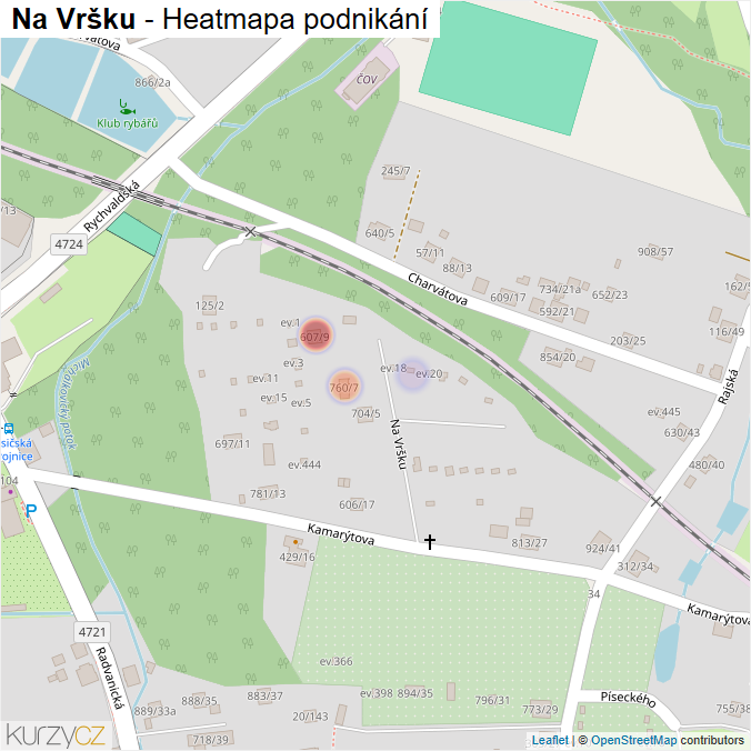 Mapa Na Vršku - Firmy v ulici.