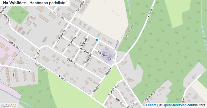 Na Vyhlídce - mapa podnikání
