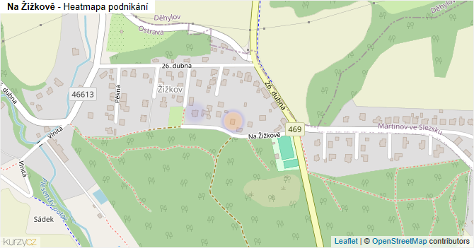 Na Žižkově - mapa podnikání