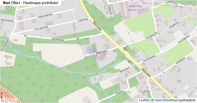 Nad Obcí - mapa podnikání